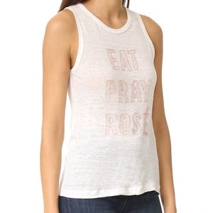 Eat Pray Rose beaded Tank Top